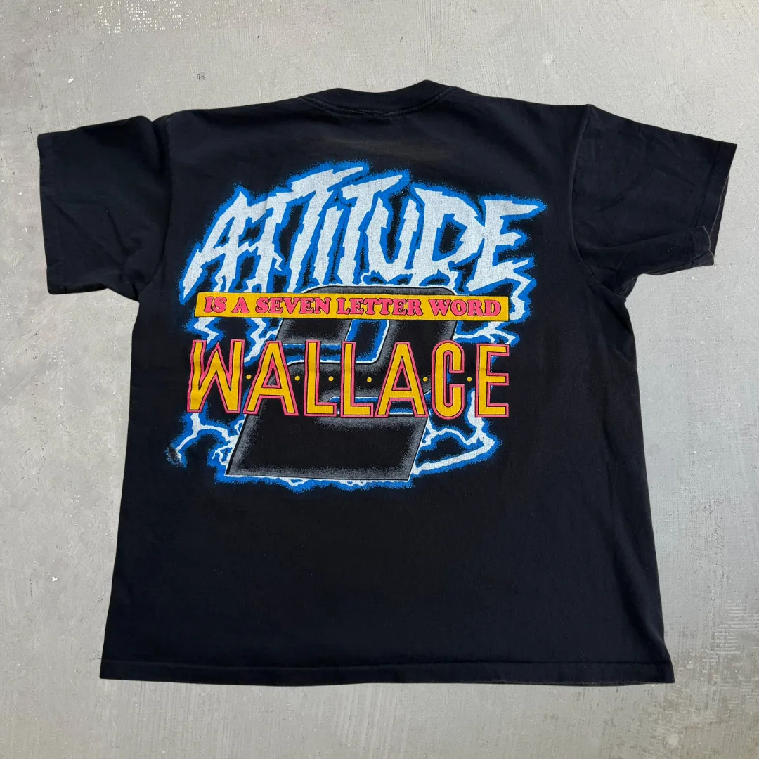 J- Vintage '95 Nascar Dusty Wallace Attitude Care & Lightning Made In USA Single Stitch Tee - L sold by HG Vintage product image thumbnail 3