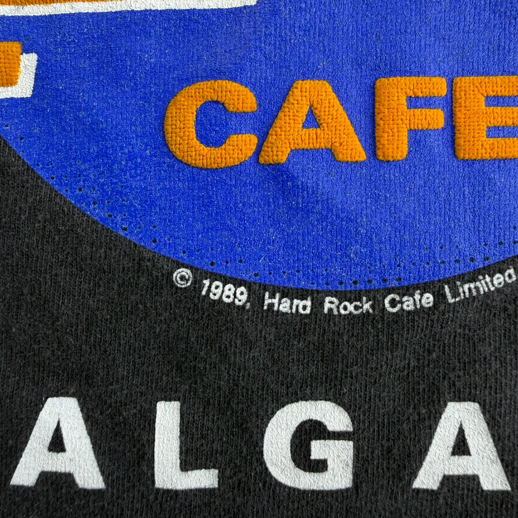 J- Vintage '89 Hard Rock Cafe Calgary Text Graphic Tee - L sold by HG Vintage product image thumbnail 3