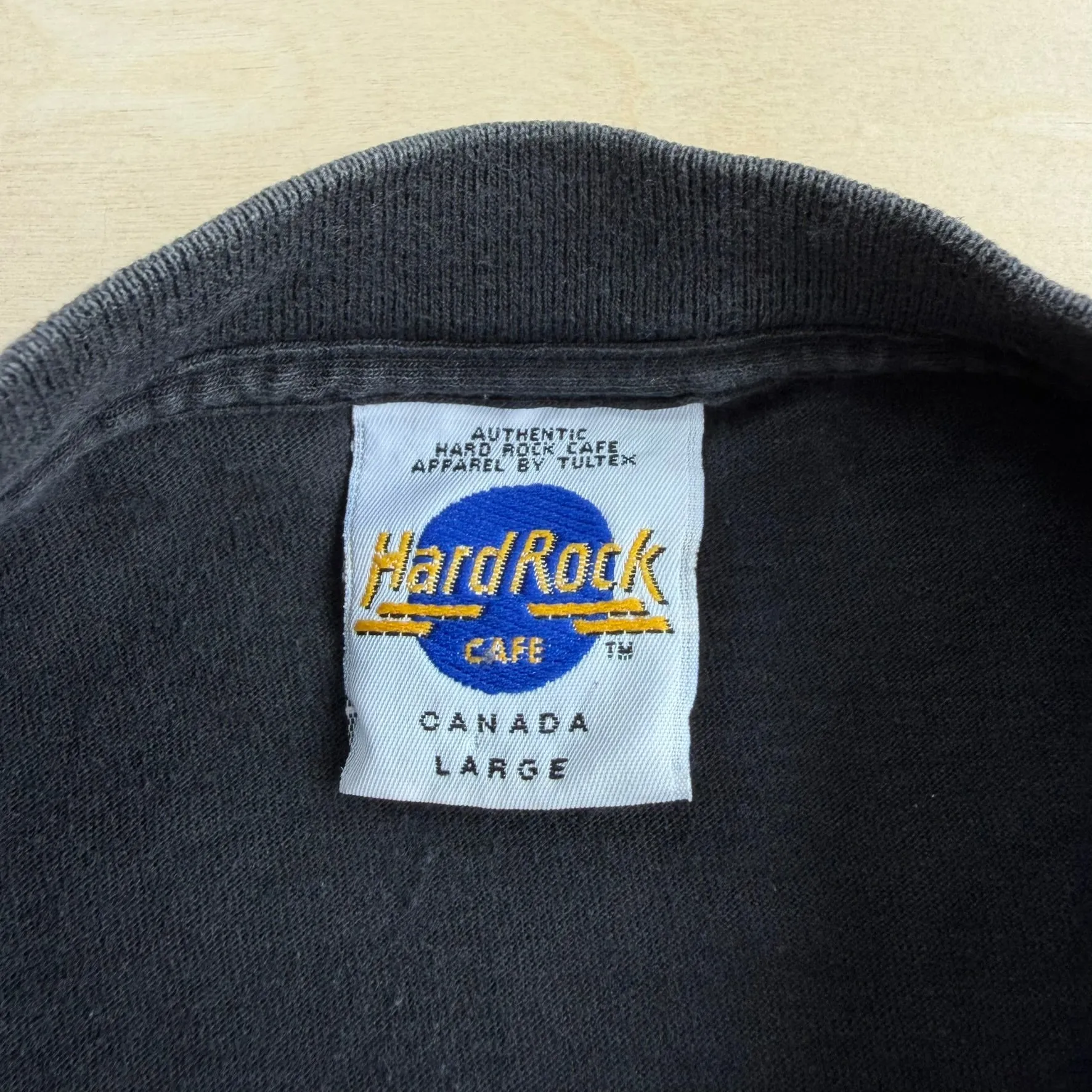 J- Vintage '89 Hard Rock Cafe Calgary Text Graphic Tee - L sold by HG Vintage product image thumbnail 4