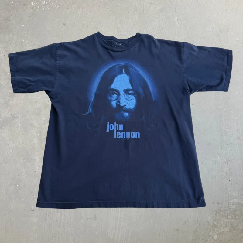 J- Vintage '98 John Lennon Picture Tee - L made by HG Vintage