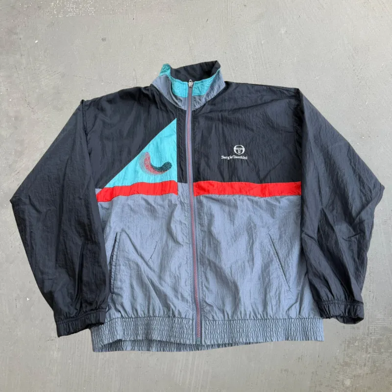 J- Vintage Sergio Tacchini Zip Up Lightweight Windbreaker - 42 (fits XL) made by HG Vintage