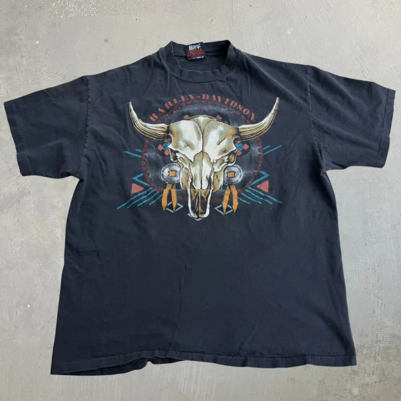J- Vintage '93 Harley Davidson Oklahoma City Made In USA Single Stitch Tee - L made by Harley-Davidson