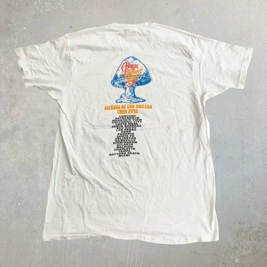 J- Vintage '91 Allman Brother's Band Shades Of The World Tour Made In USA Single Stitch Hanes Tag Tee - XL sold by HG Vintage product image thumbnail 4