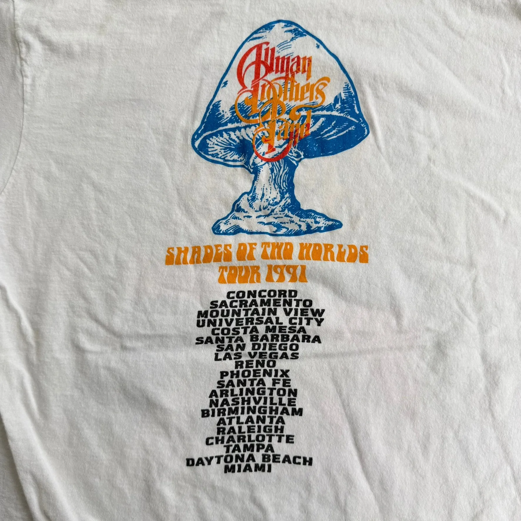 J- Vintage '91 Allman Brother's Band Shades Of The World Tour Made In USA Single Stitch Hanes Tag Tee - XL sold by HG Vintage product image thumbnail 5