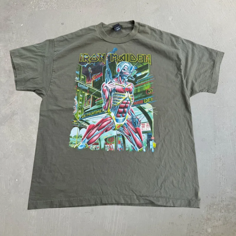 J- Iron Maiden Somewhere On Tour Reprint Graphic Tee - XL made by HG Vintage