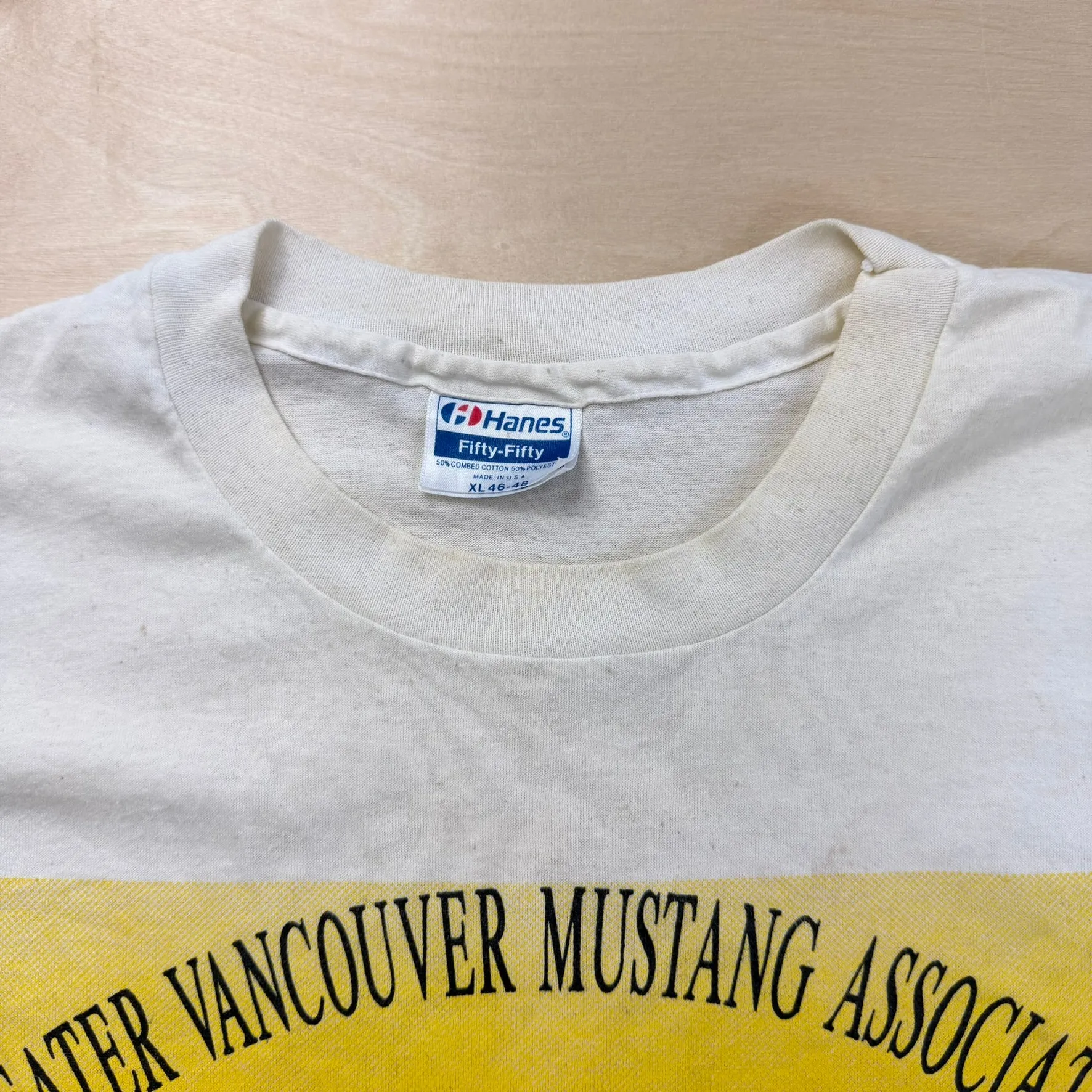 J- Vintage '89 Greater Vancouver Mustang Association Graphic Made In USA Single Stitch Tee - XL sold by HG Vintage product image thumbnail 4