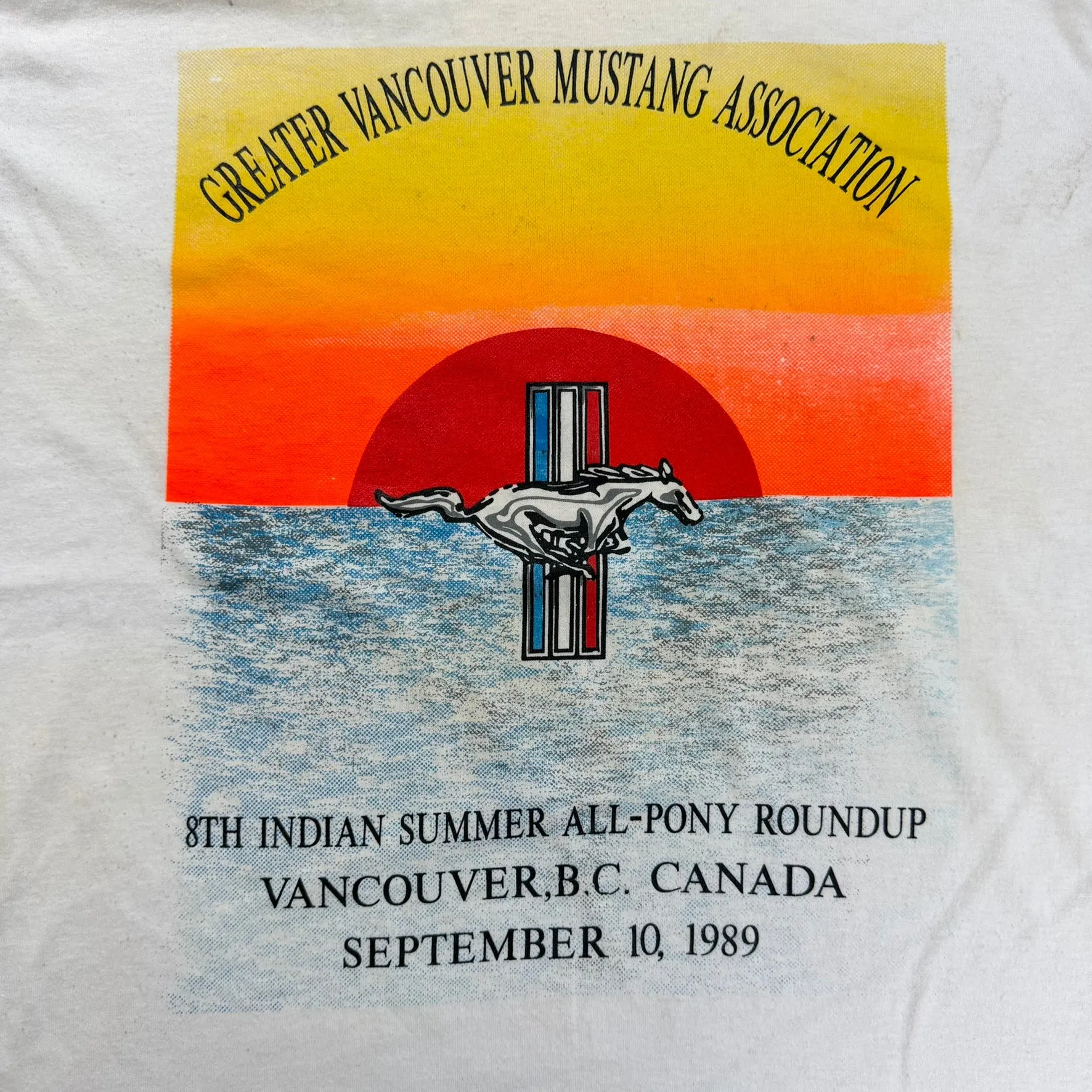 J- Vintage '89 Greater Vancouver Mustang Association Graphic Made In USA Single Stitch Tee - XL sold by HG Vintage product image thumbnail 2