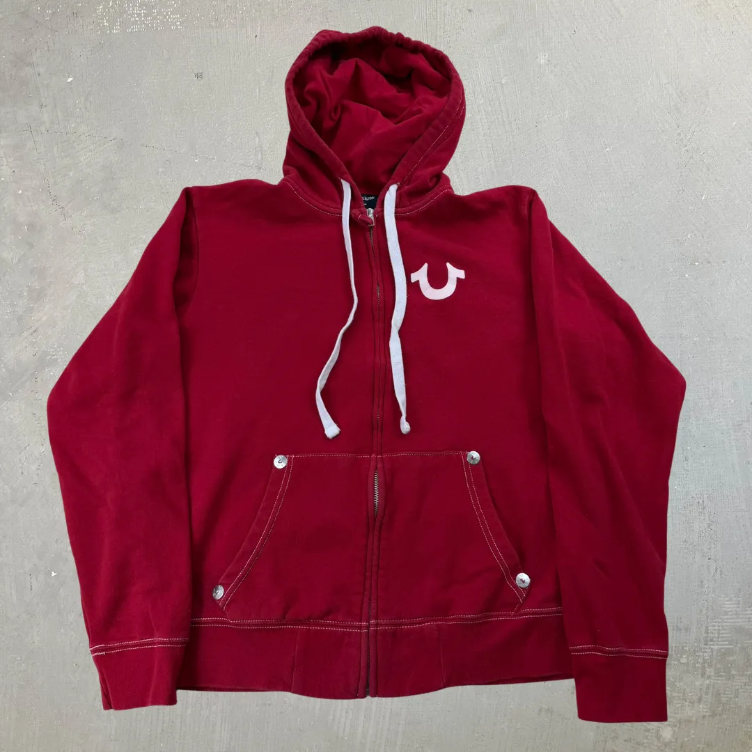 J- Vintage True Religion Logo Zip Up Hoodie - M sold by HG Vintage
