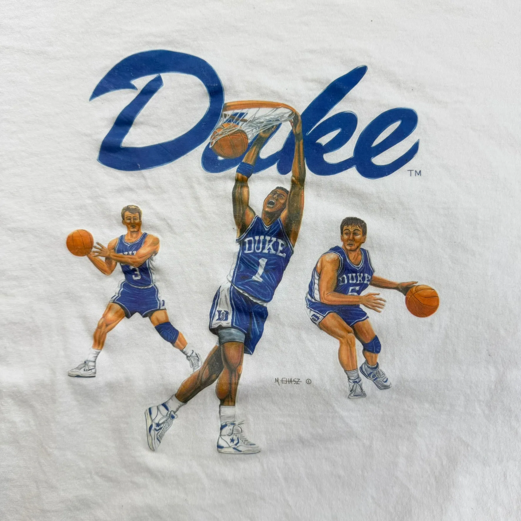 J- Vintage Duke University Blue Devils Basketball Made In USA Single Stitch Tee - XL sold by HG Vintage product image thumbnail 2