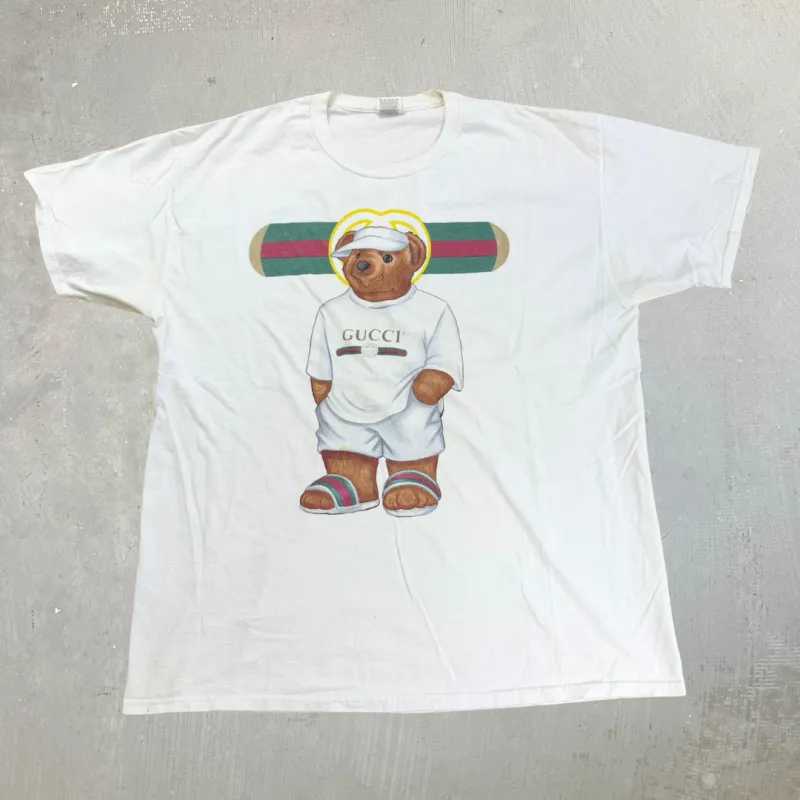 J- Bootleg Gucci Teddy Bear Graphic Tee - XL made by HG Vintage