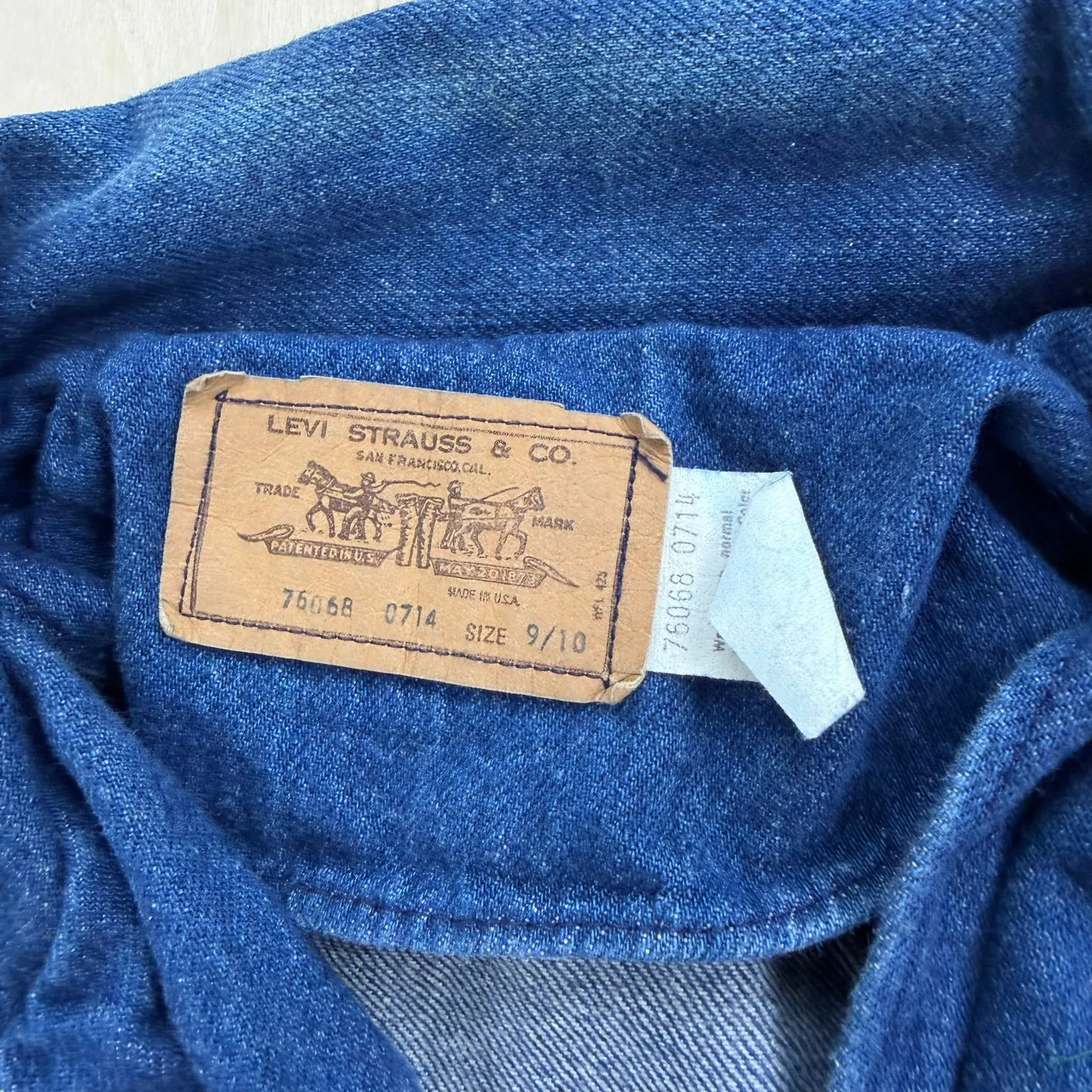 J- Vintage Levi's Strauss Made In USA Orange Bab 76068 0714 Denim Blazer - 9/10 (fits S/M) sold by HG Vintage product image thumbnail 5