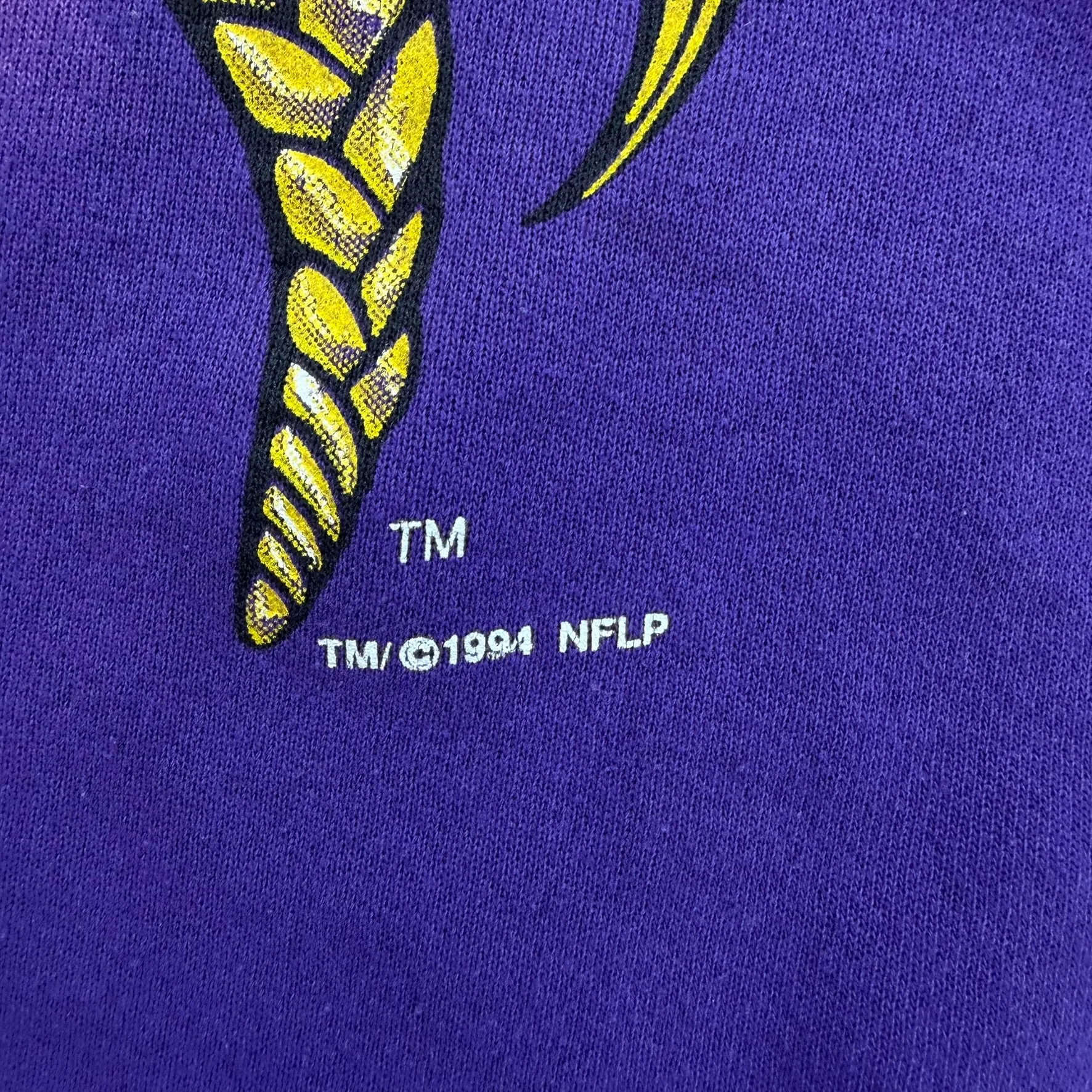 J- Vintage '94 Minnesota Vikings NFL Logo 7 Graphic Made In USA Crewneck - XL Tall sold by HG Vintage product image thumbnail 3
