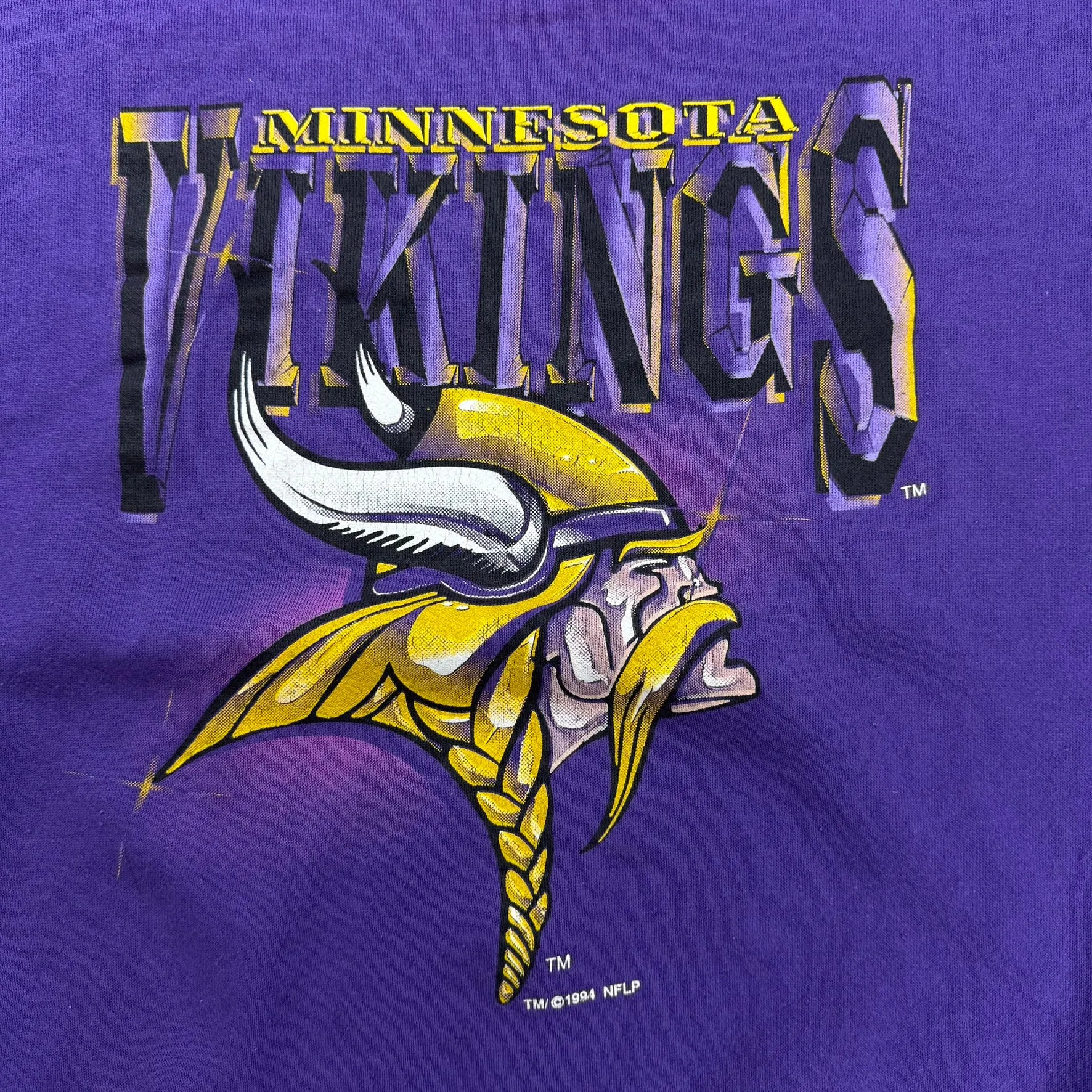 J- Vintage '94 Minnesota Vikings NFL Logo 7 Graphic Made In USA Crewneck - XL Tall sold by HG Vintage product image thumbnail 2