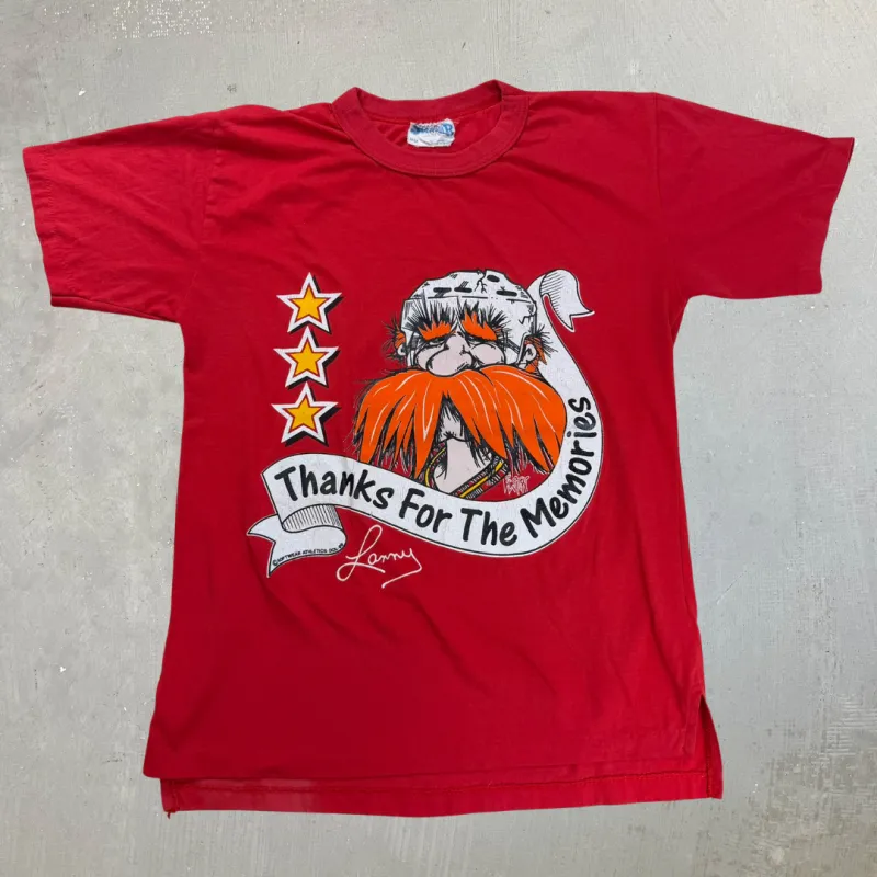 J- Vintage '89 Calgary Flames Lanny McDonald Thanks For The Memories Single Stitch Tee - M made by HG Vintage