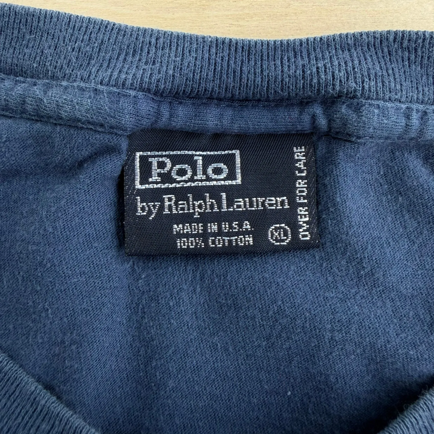 J- Vintage Polo RL Embroidered Logo Made In USA Single Stitch Blue Pocket Tee - XL sold by HG Vintage product image thumbnail 4