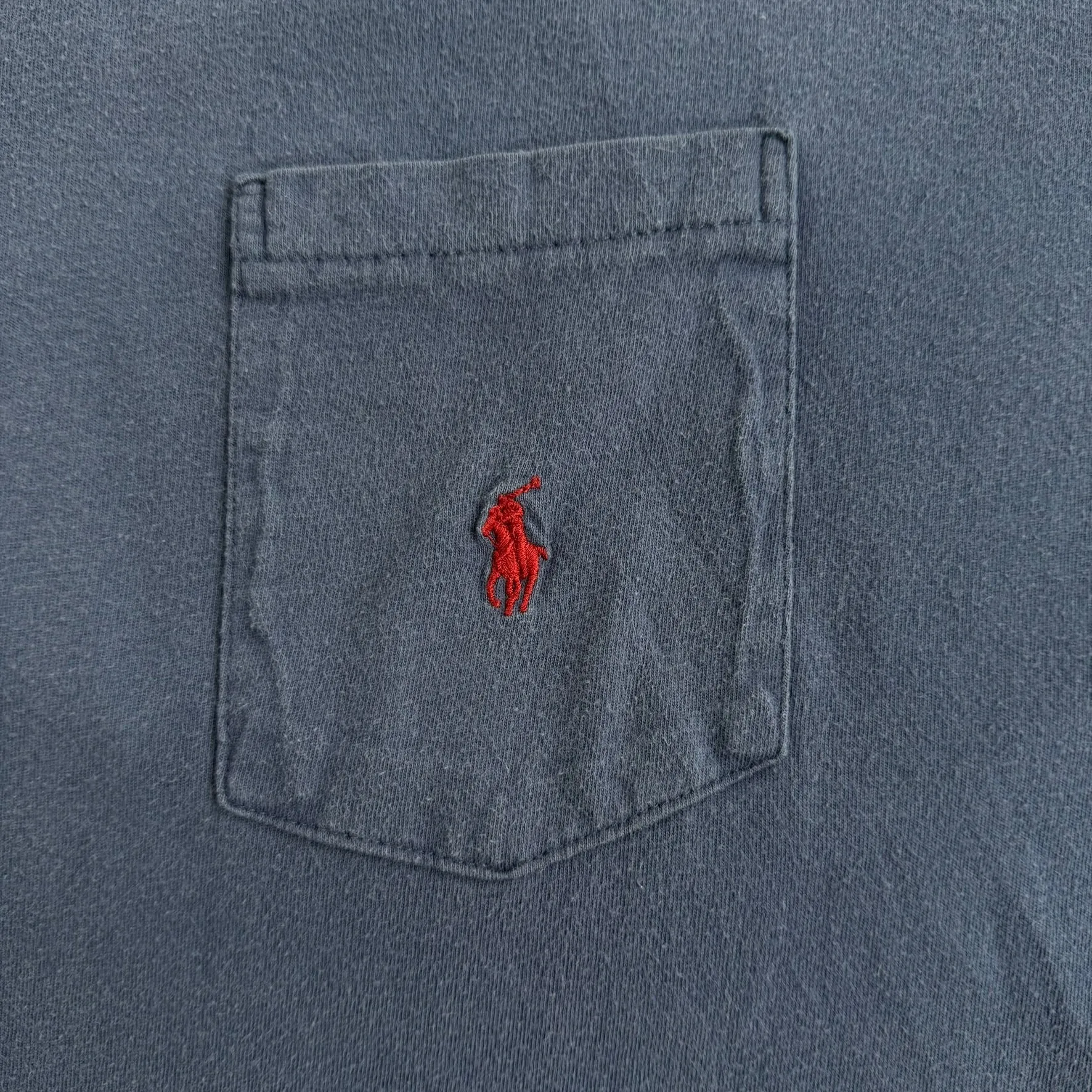 J- Vintage Polo RL Embroidered Logo Made In USA Single Stitch Blue Pocket Tee - XL sold by HG Vintage product image thumbnail 2