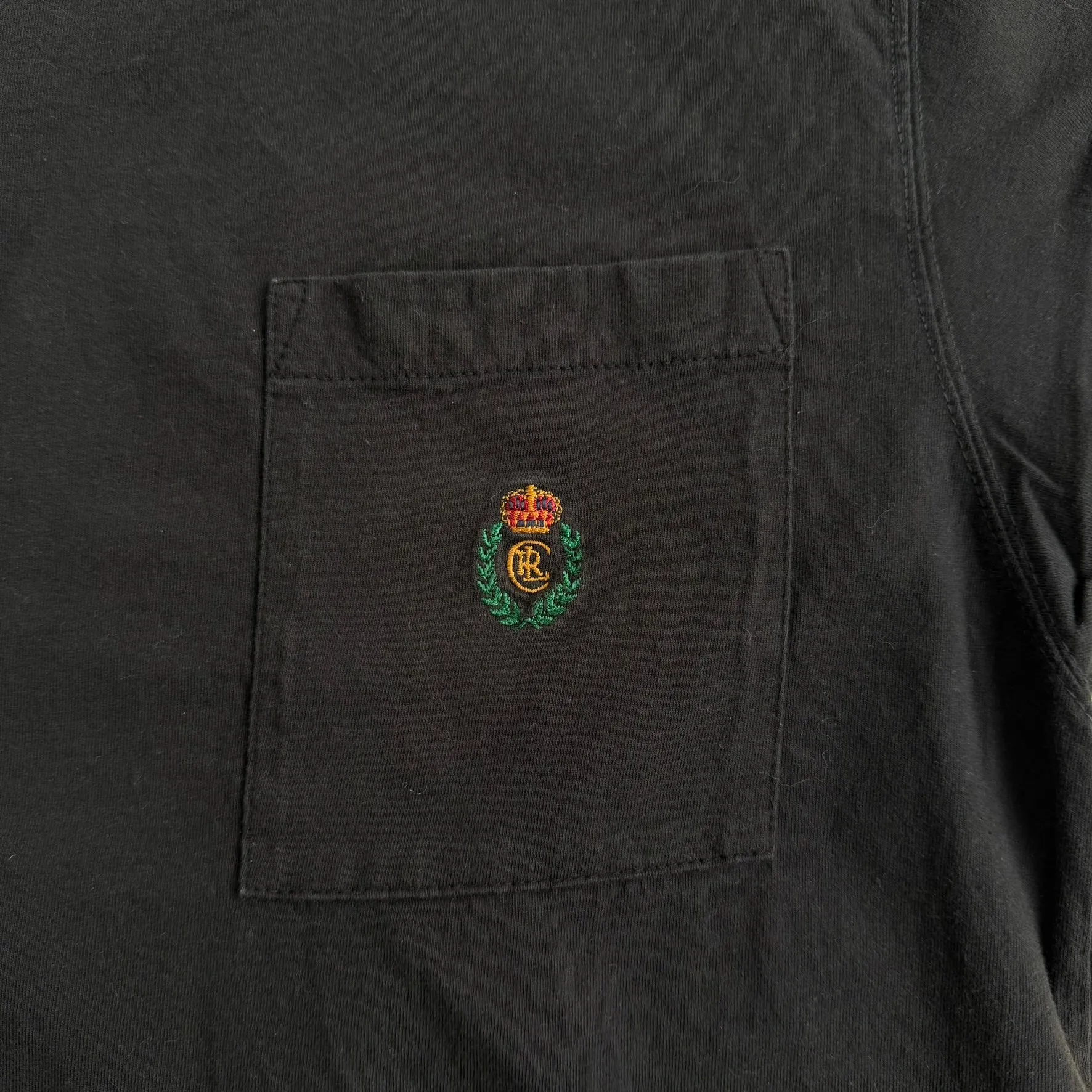 J- Vintage Ralph Lauren Chaps Embroidered Text Pocket Tee - M sold by HG Vintage product image thumbnail 2