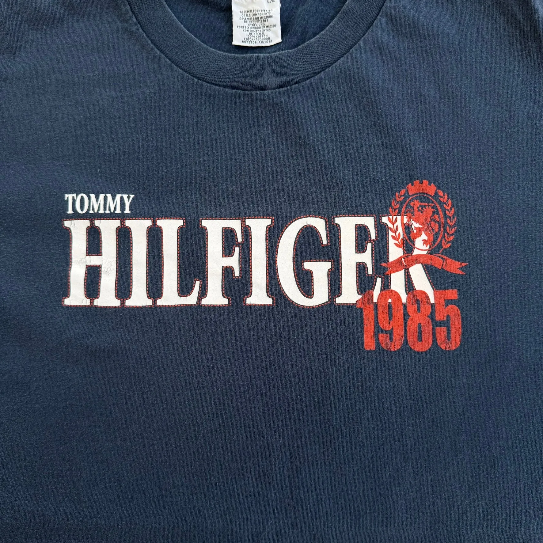 J- Vintage Tommy Hilfiger 1985 Text Graphic Tee - L sold by HG Vintage product image thumbnail 2