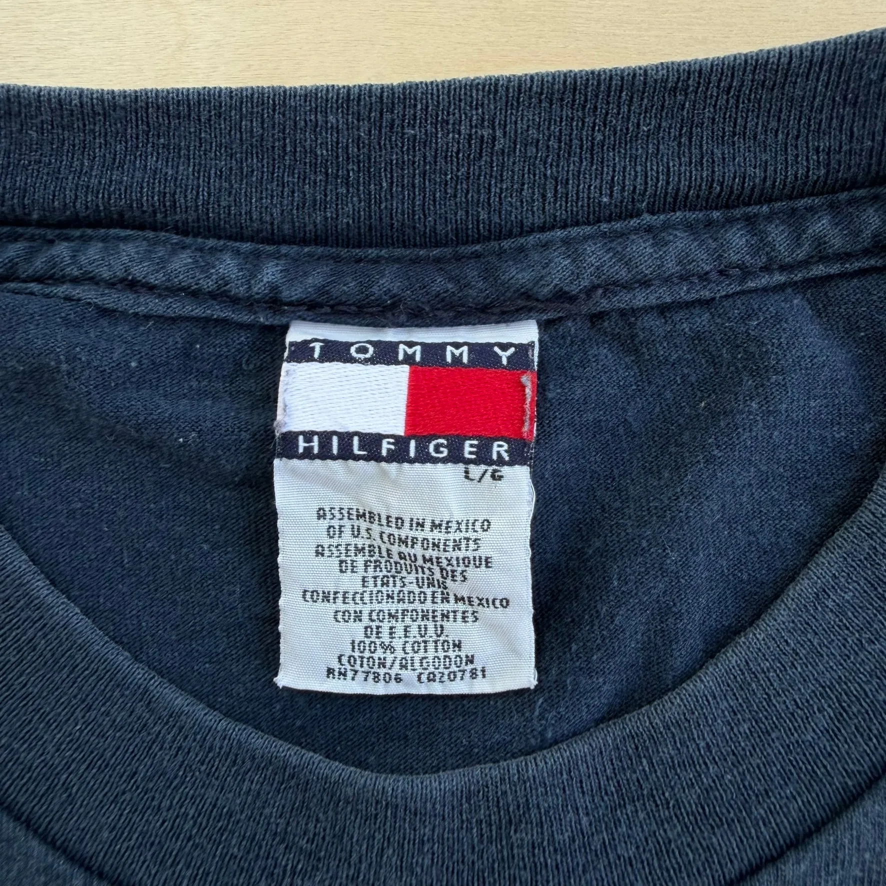 J- Vintage Tommy Hilfiger 1985 Text Graphic Tee - L sold by HG Vintage product image thumbnail 3
