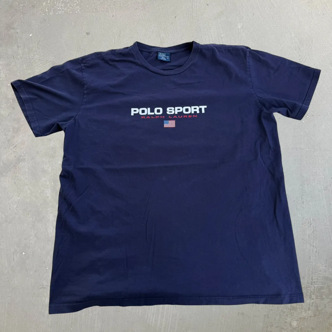 J- Vintage Polo Sport Ralph Lauren Text Graphic Tee - XL sold by HG Vintage