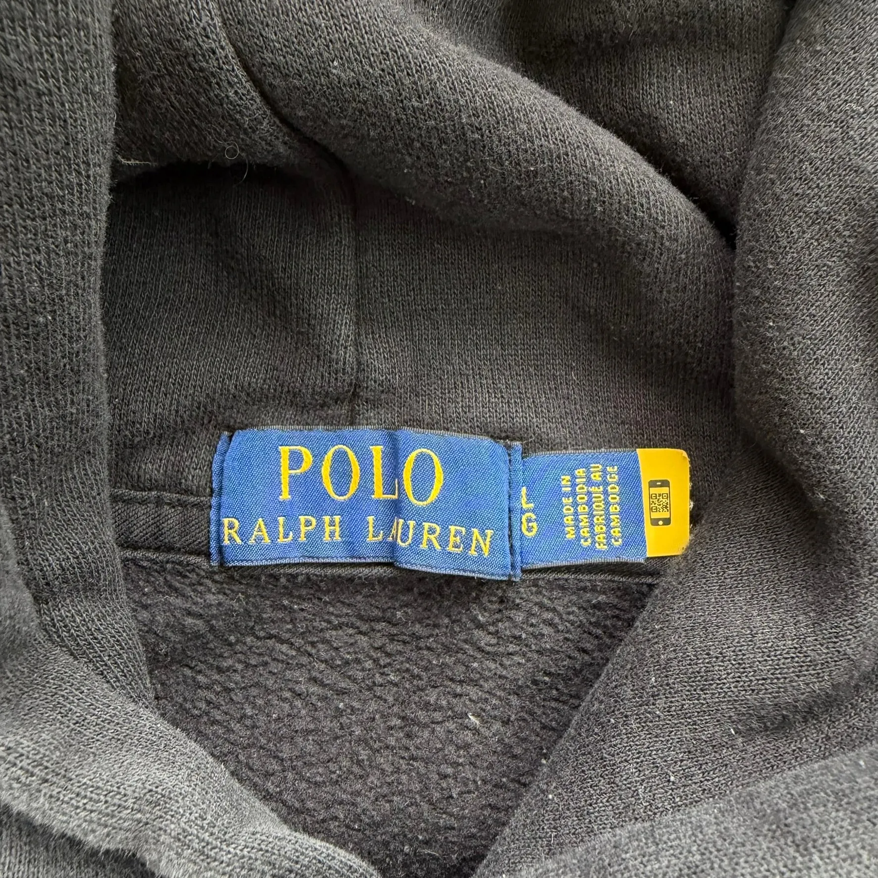 J- Vintage Polo Ralph Lauren Embroidered Logo Black Pullover Hoodie - L sold by HG Vintage product image thumbnail 4