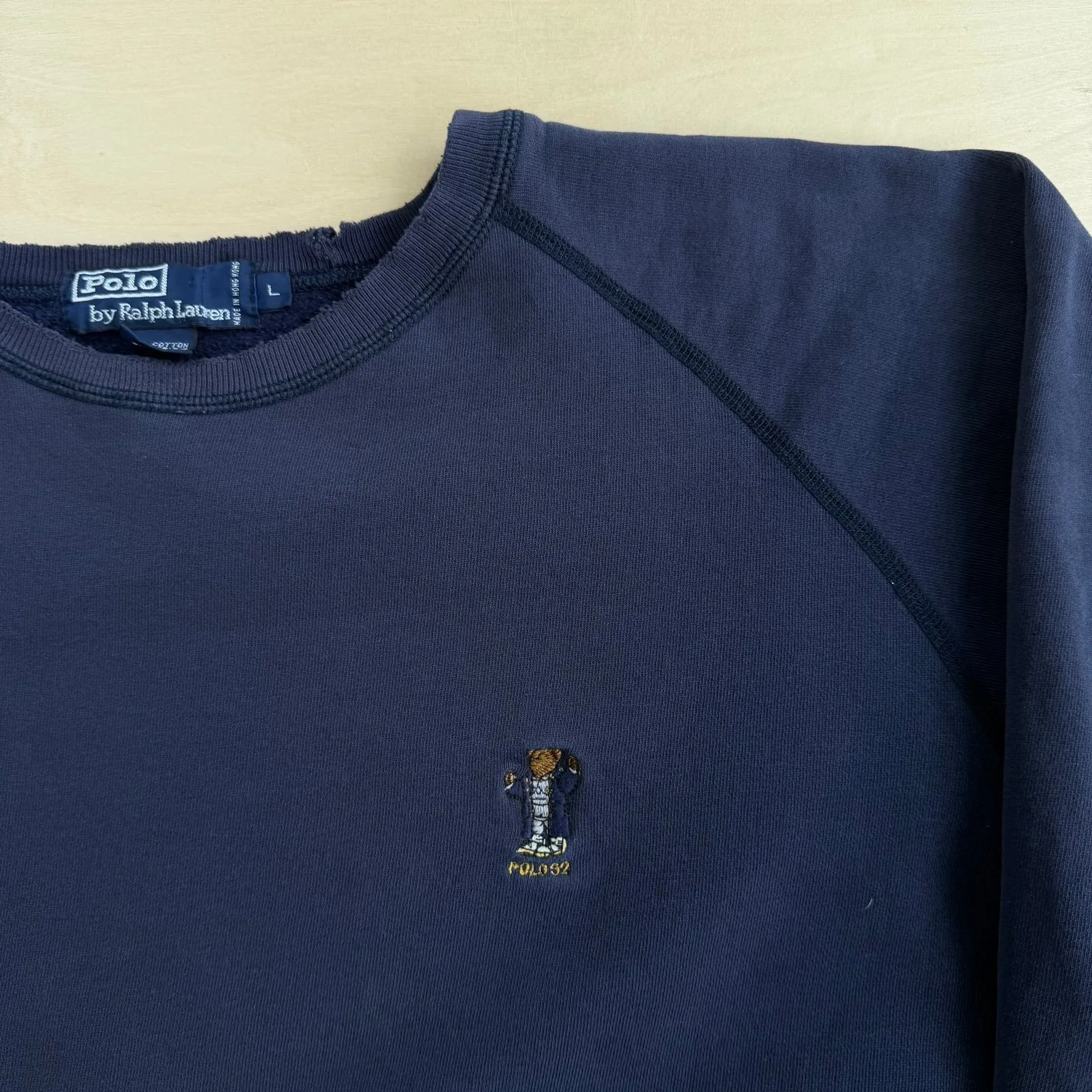 J- Vintage '92 Polo Ralph Lauren Embroidered Bear Crewneck - L sold by HG Vintage product image thumbnail 3