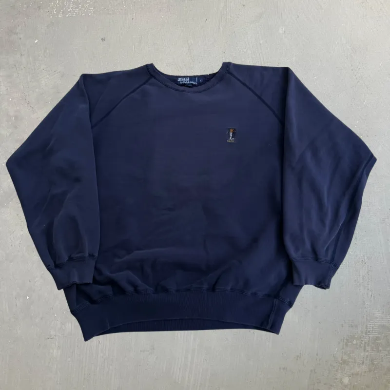 J- Vintage '92 Polo Ralph Lauren Embroidered Bear Crewneck - L made by HG Vintage
