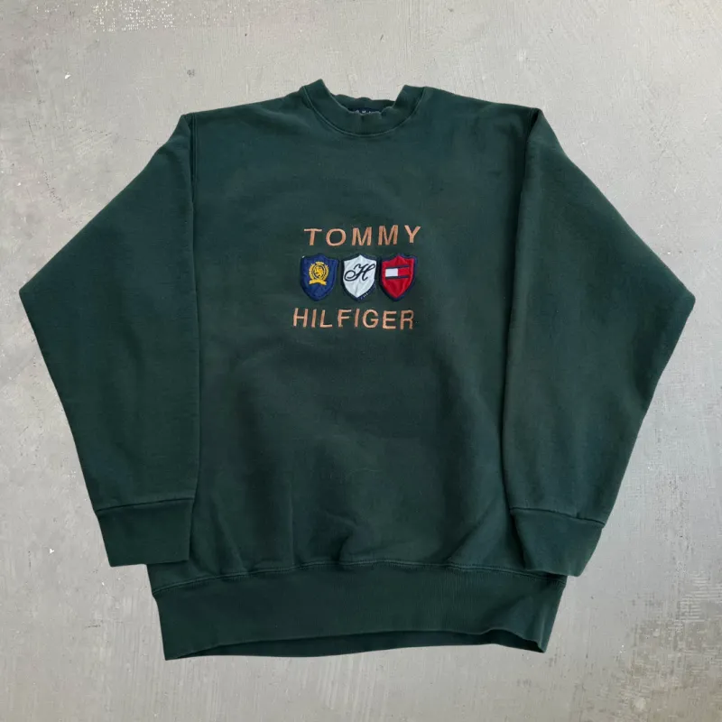 J- Vintage Tommy Hilfiger Embroidered Logo & Text Crewneck - XL made by HG Vintage
