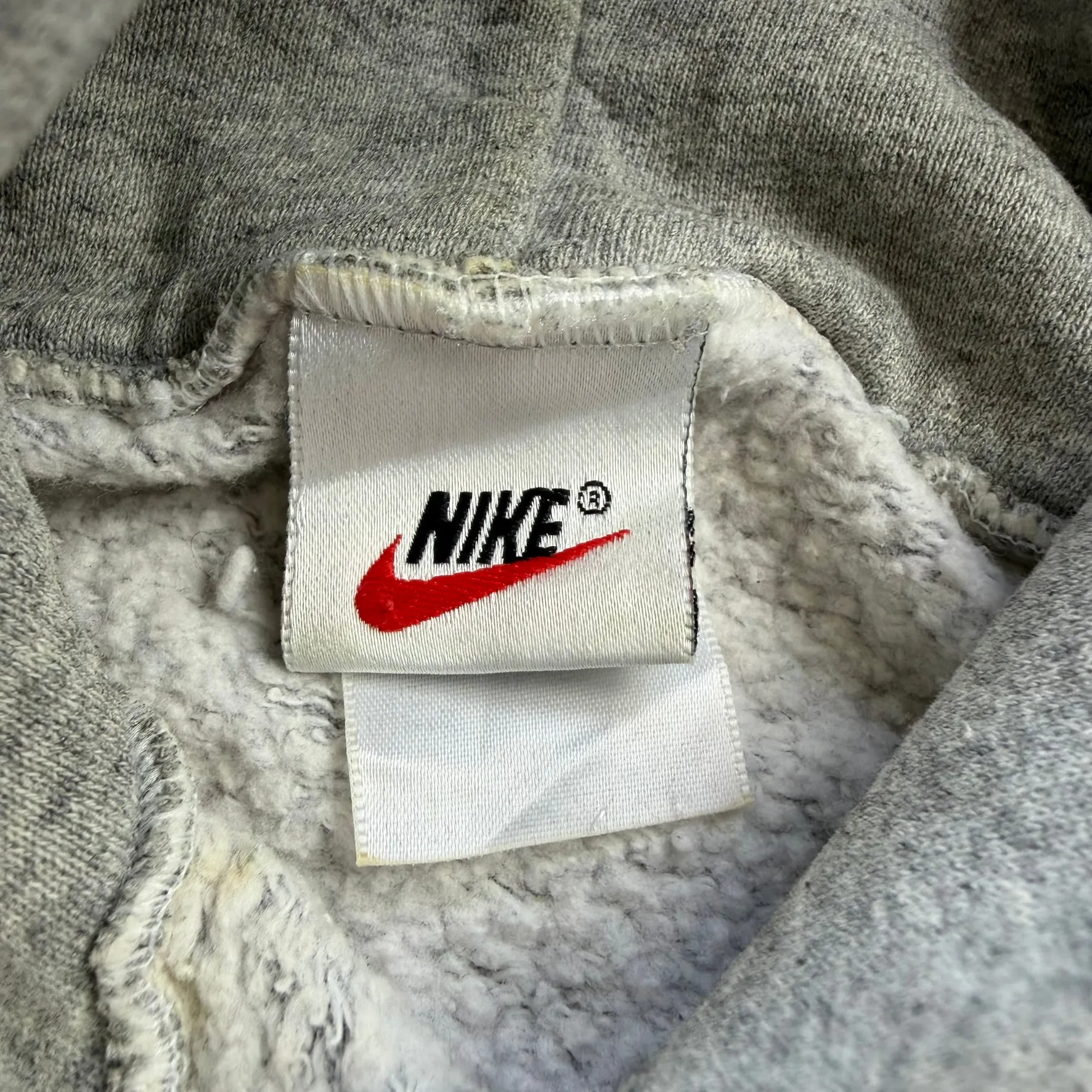 J- Vintage 90s Nike Embroidered Swoosh Grey Hoodie - L sold by HG Vintage product image thumbnail 4
