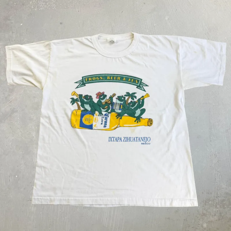 J- Vintage Corona Extra Frogs Beers & Fun Graphic Tee - XL made by HG Vintage