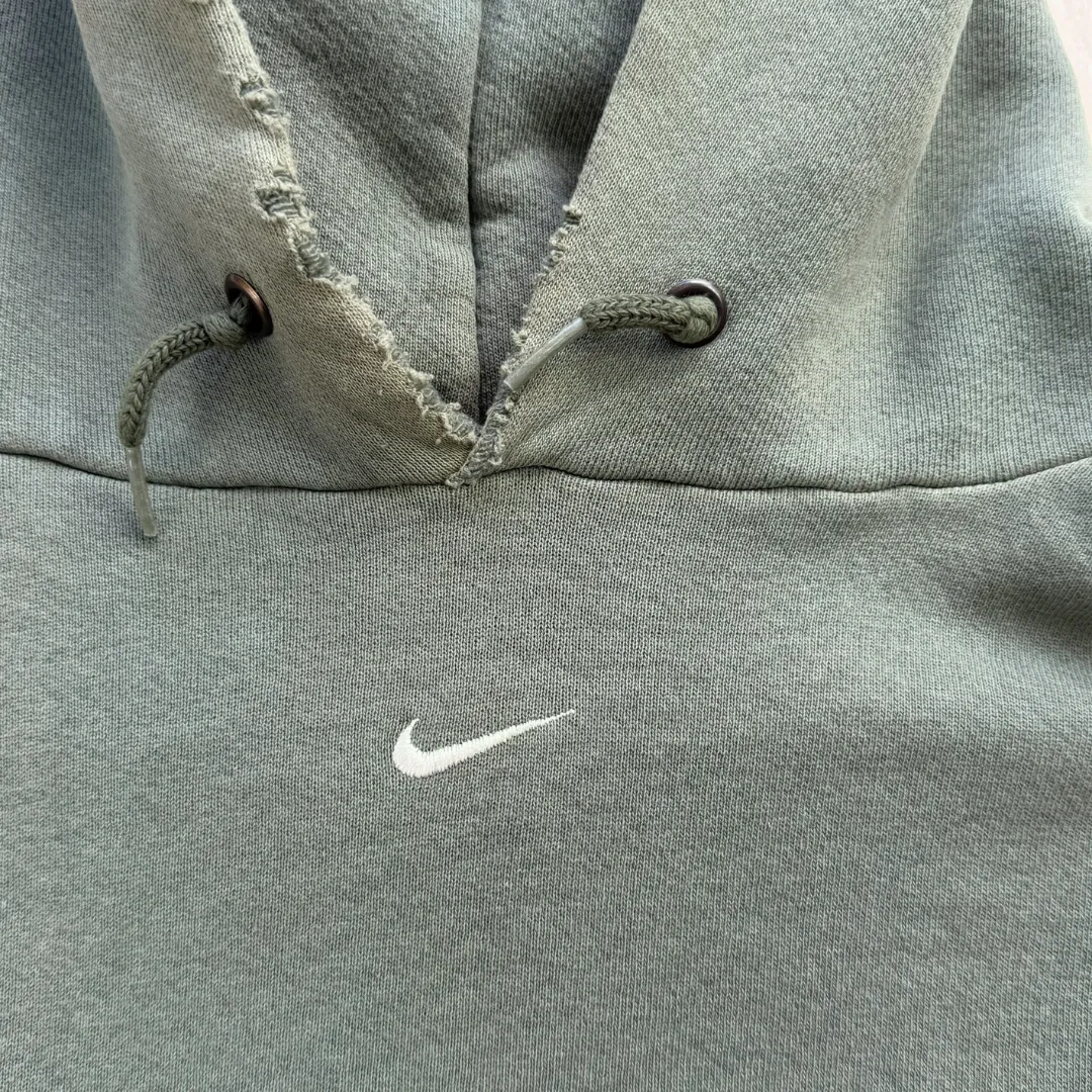 J- Vintage 90s Nike Embroidered Center Swoosh Olive Green Hoodie - XL sold by HG Vintage product image thumbnail 2