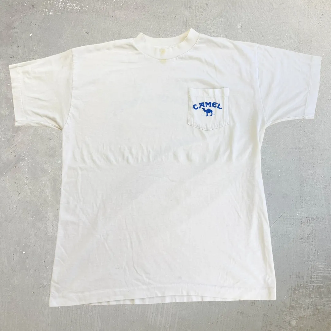 J- Vintage '90 Camel Cigarettes Pack Of Camel Graphic Single Stitch Pocket Tee - XL sold by HG Vintage