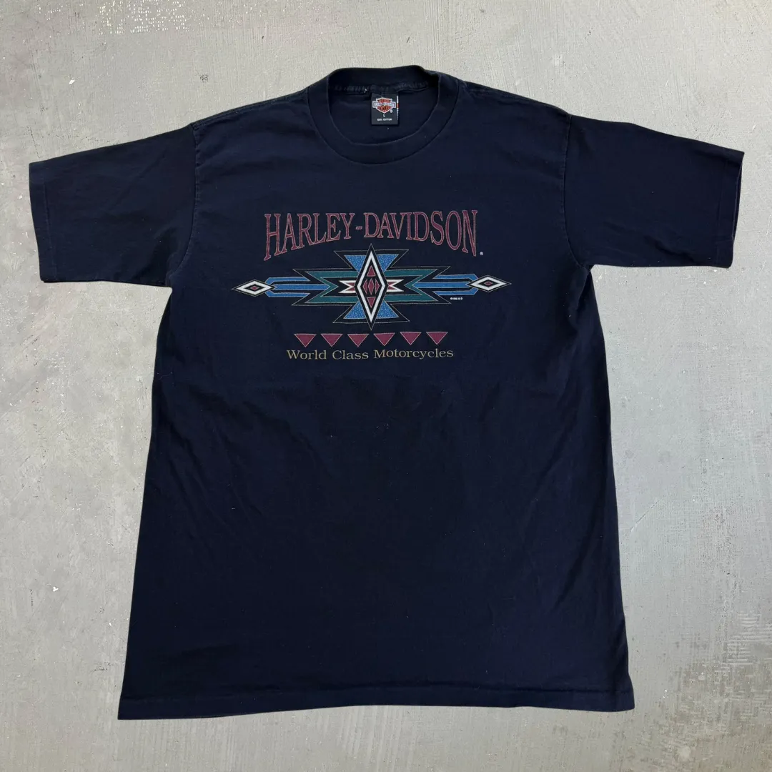 J- Vintage '95 Harley Davidson Jacksonville Fl. Made In USA Single Stitch Tee - L sold by HG Vintage