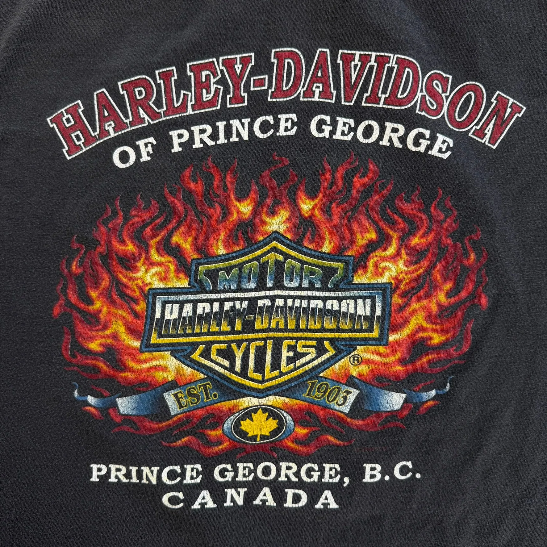 J- Vintage '01 Harley Davidson Prince George BC Graphic Long Sleeve Tee - L sold by HG Vintage product image thumbnail 4