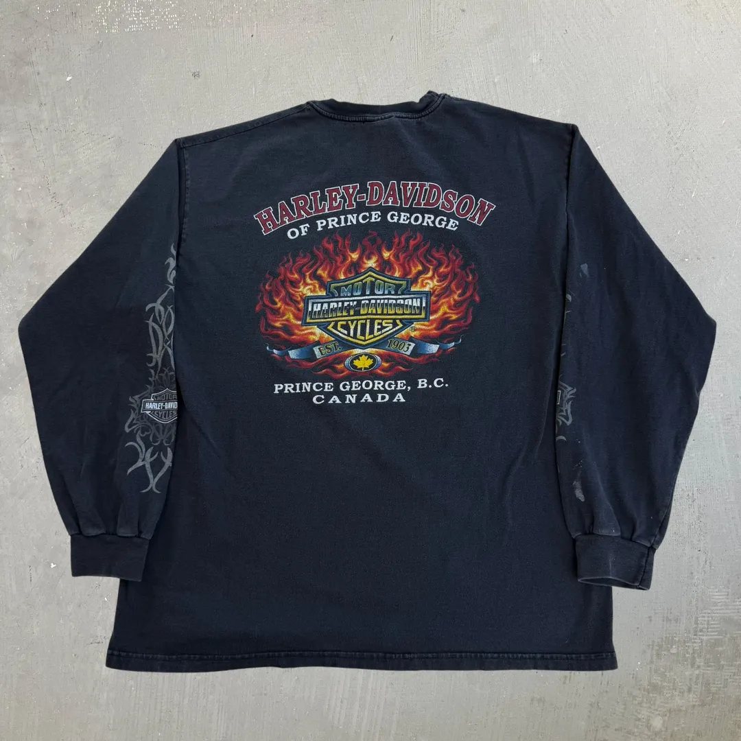 J- Vintage '01 Harley Davidson Prince George BC Graphic Long Sleeve Tee - L sold by HG Vintage product image thumbnail 3