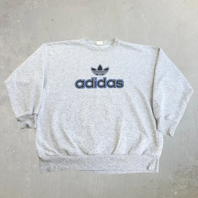 J- Vintage Adidas Text & Logo Crewneck - XL made by HG Vintage