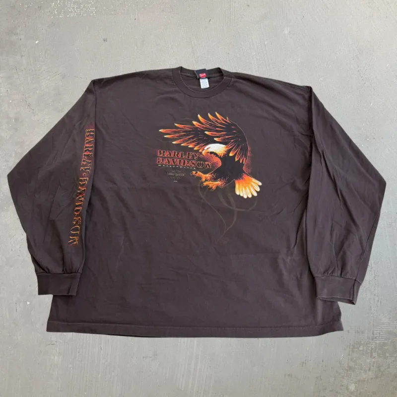 J- '14 Harley Davidson New Hampshire Eagle Graphic Long Sleeve Tee - 3XL made by Harley-Davidson