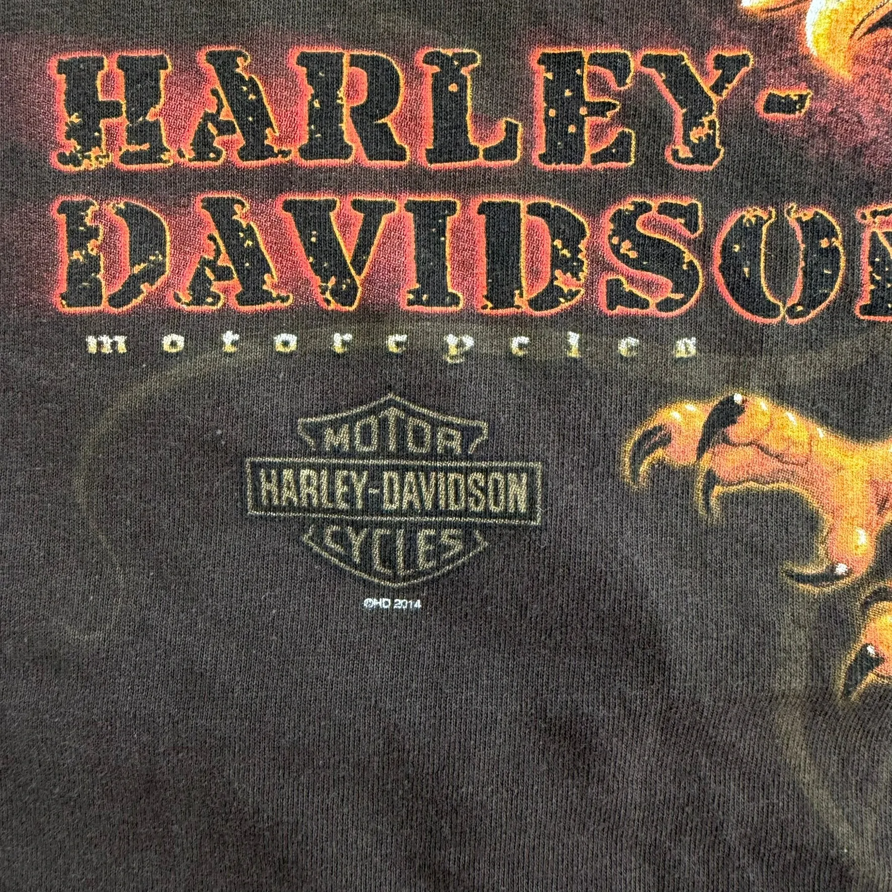 J- '14 Harley Davidson New Hampshire Eagle Graphic Long Sleeve Tee - 3XL sold by HG Vintage product image thumbnail 3
