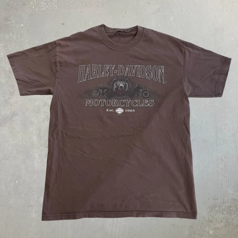 J- Vintage '07 Harley Davidson Bozeman Montana Graphic Tee - L made by Harley-Davidson