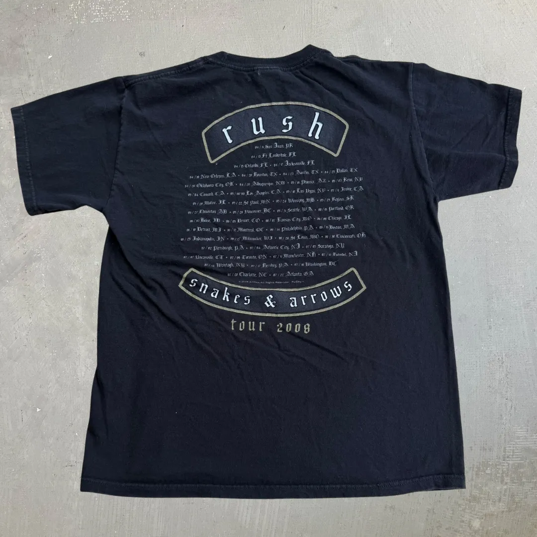 J- Vintage '08 Rush Snakes & Arrows Tour Graphic Tee - M sold by HG Vintage product image thumbnail 3