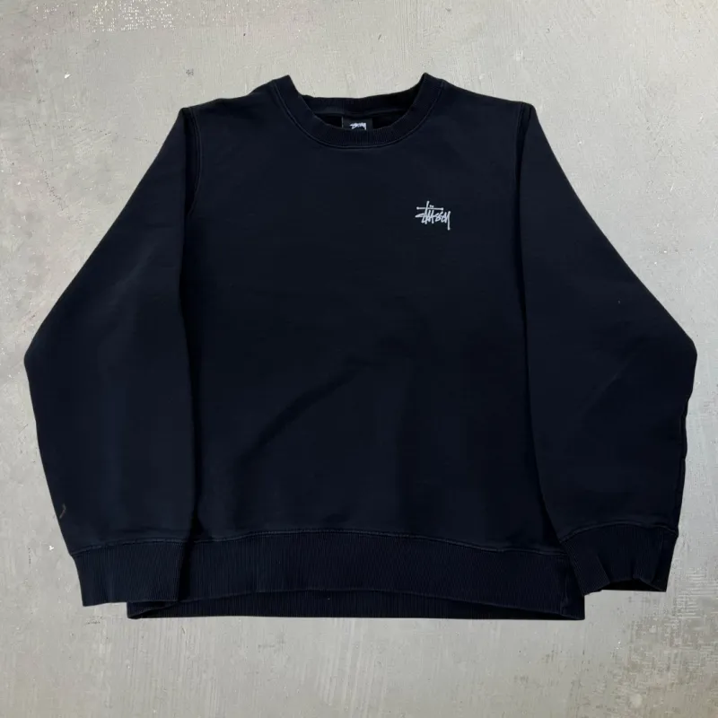 J- Vintage Stussy Cursive Text Logo Crewneck - L made by HG Vintage