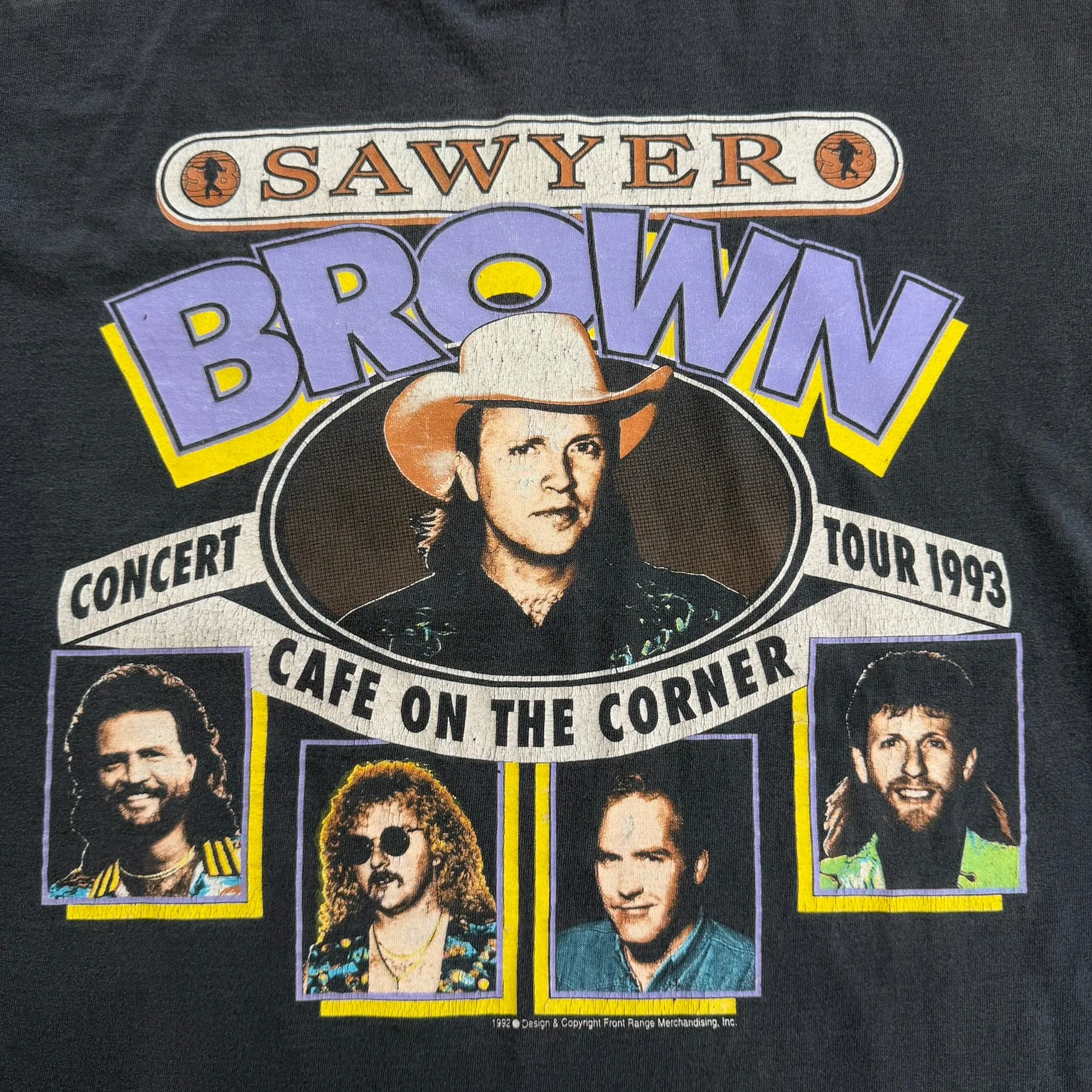 J- Vintage '93 Sawyer Brown Cafe On The Corner Tour Picture Made In USA Single Stitch Tee - XL sold by HG Vintage product image thumbnail 2