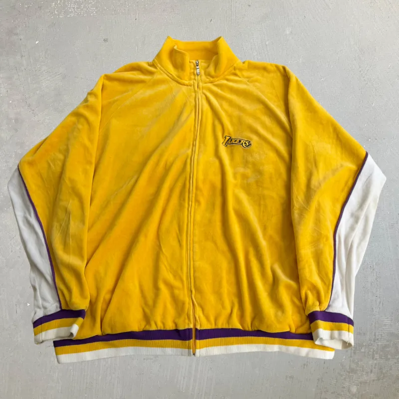 J- Vintage Los Angeles Lakers NBA Kobe Bryant 8 Velour Track Jacket - 2XL made by HG Vintage