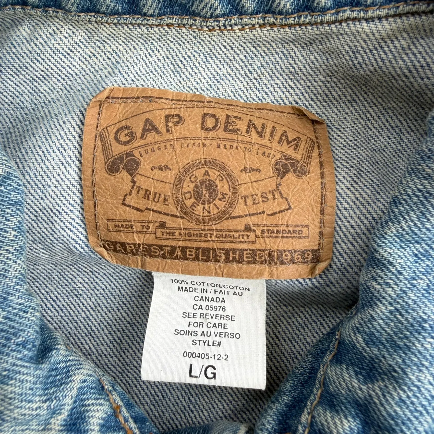 J- Vintage Gap Denim Trucker Denim Jacket - L sold by HG Vintage product image thumbnail 5
