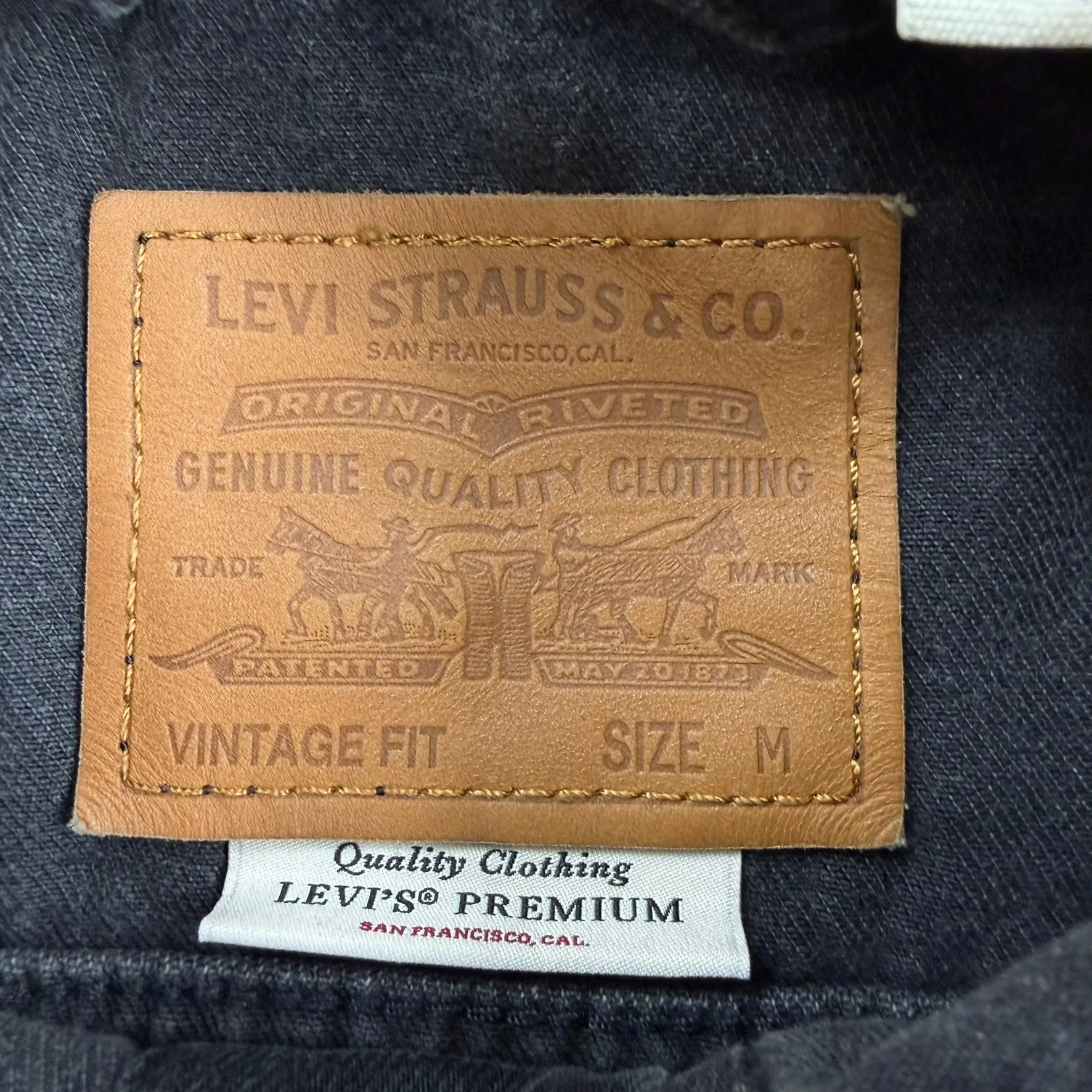 J- Levi's Vintage Fit Black Denim Jacket - M sold by HG Vintage product image thumbnail 4