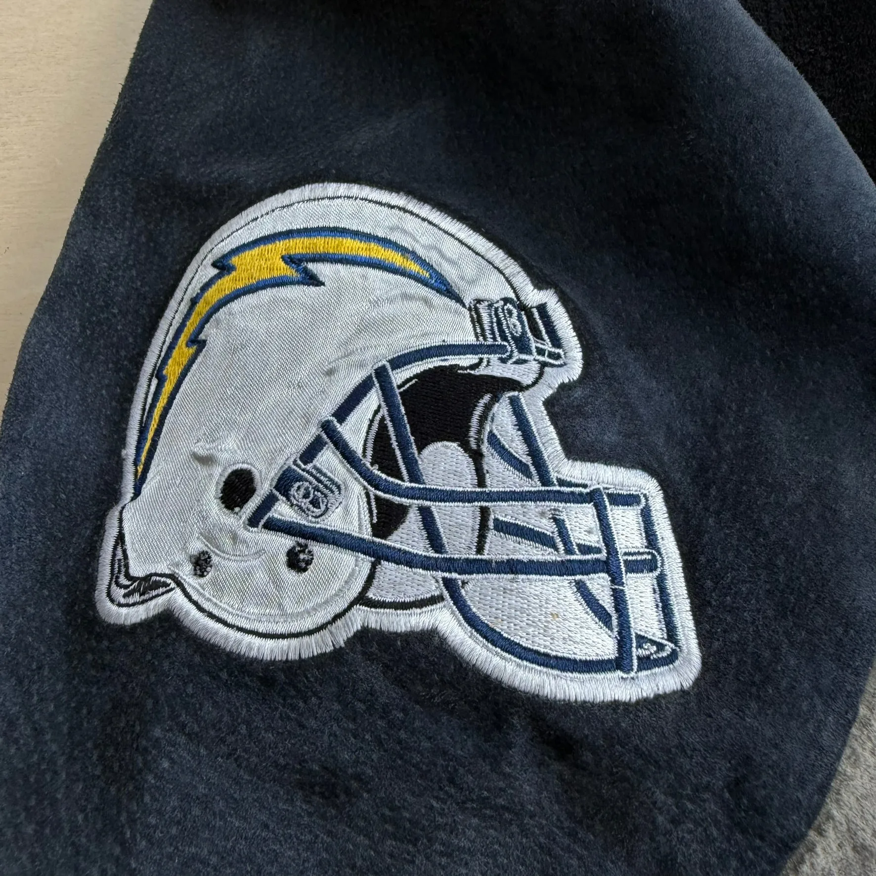 J- Vintage San Diego Chargers NFL Embroidered Logo Zip Up Suede Jacket - M sold by HG Vintage product image thumbnail 3