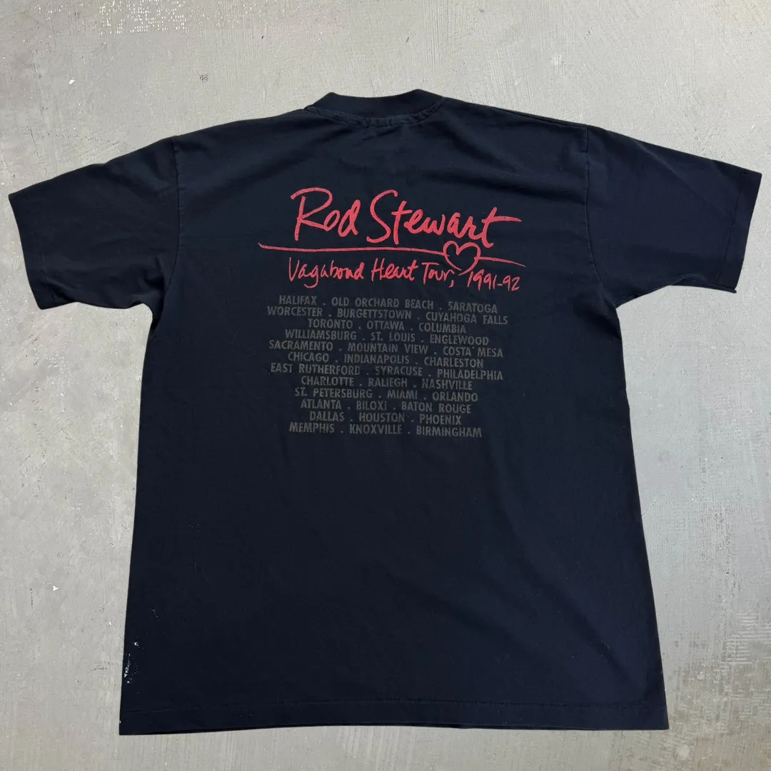 J- Vintage '91 Rod Stewart Vagabond Heart Tour Picture Made In USA Single Stitch Tee - L sold by HG Vintage product image thumbnail 3