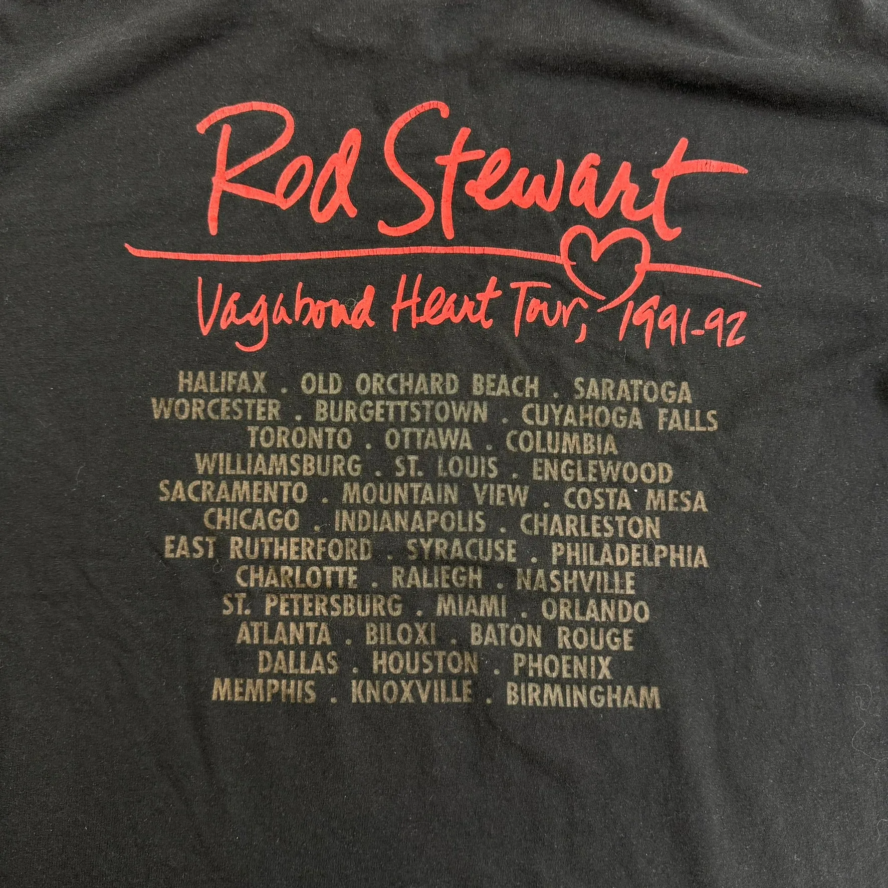 J- Vintage '91 Rod Stewart Vagabond Heart Tour Picture Made In USA Single Stitch Tee - L sold by HG Vintage product image thumbnail 4