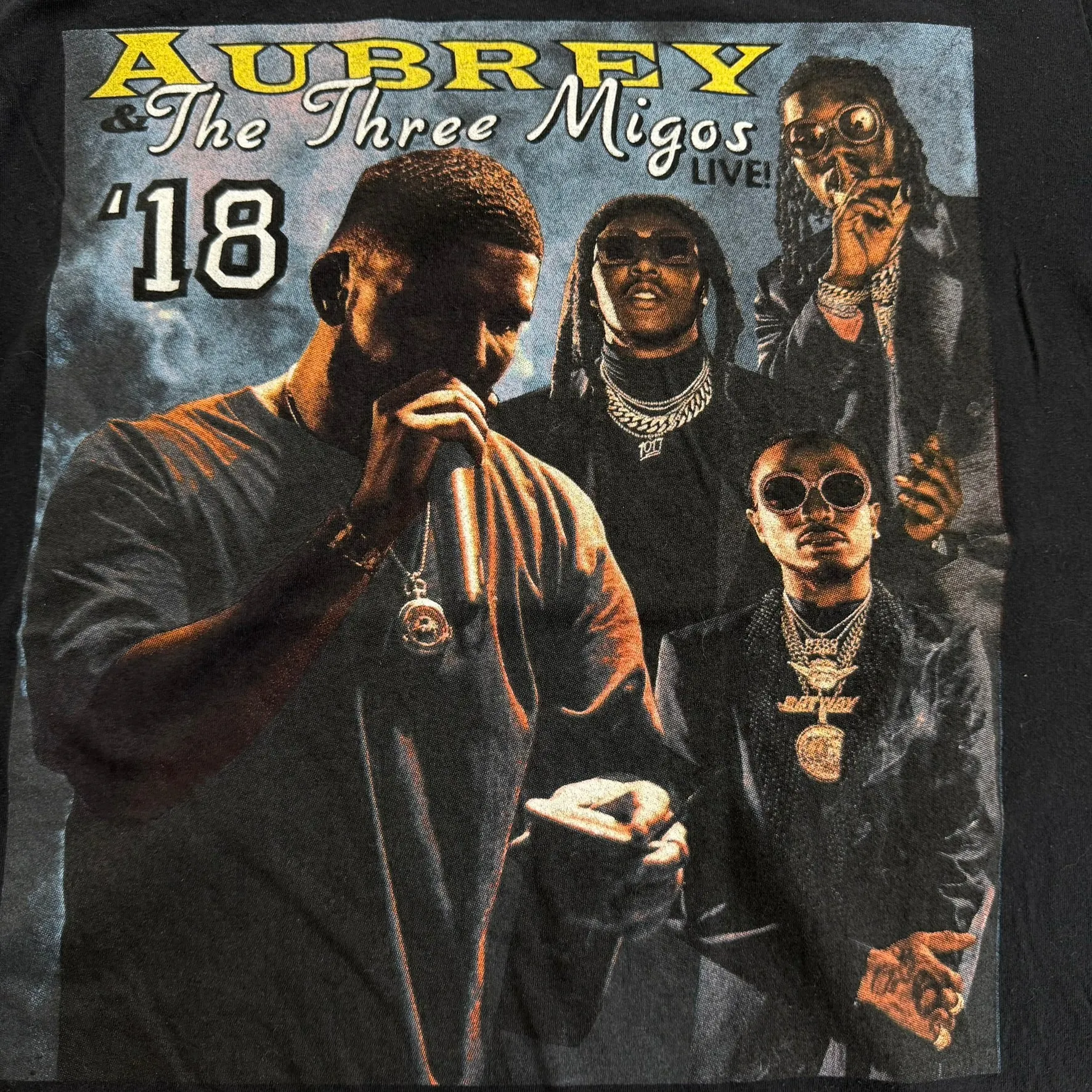 J- '18 Drake Aubrey & The Three Migos Live Tour Picture Tee - M sold by HG Vintage product image thumbnail 2