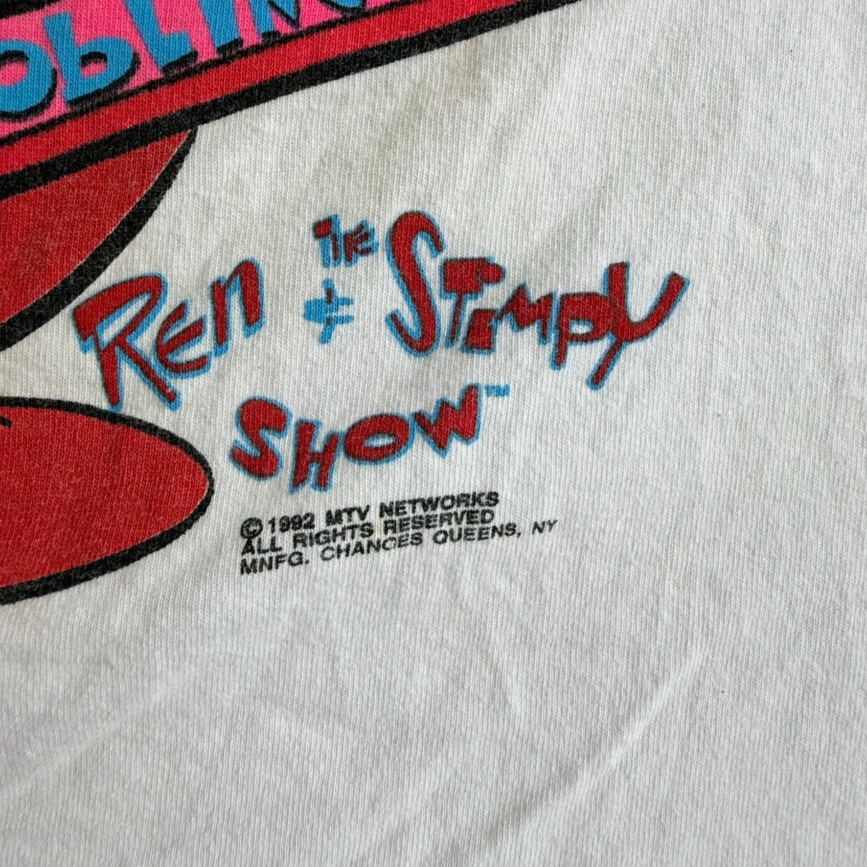 J- Vintage '92 Ren & Stimpy Show Magic Nose Goblins Graphic Single Stitch Tee - L sold by HG Vintage product image thumbnail 3